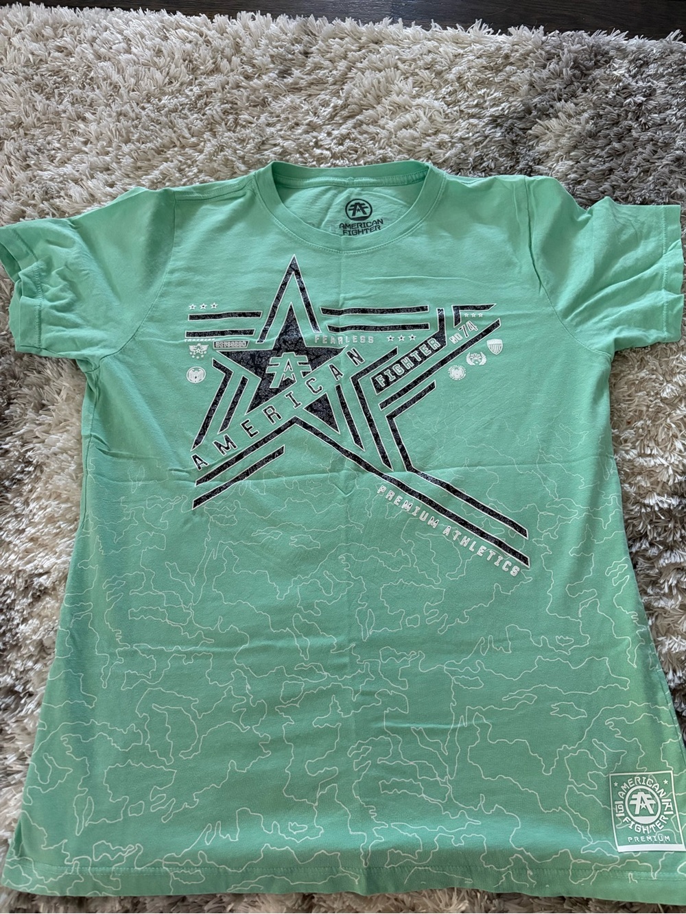 American Fighter Mint Green Logo Tee